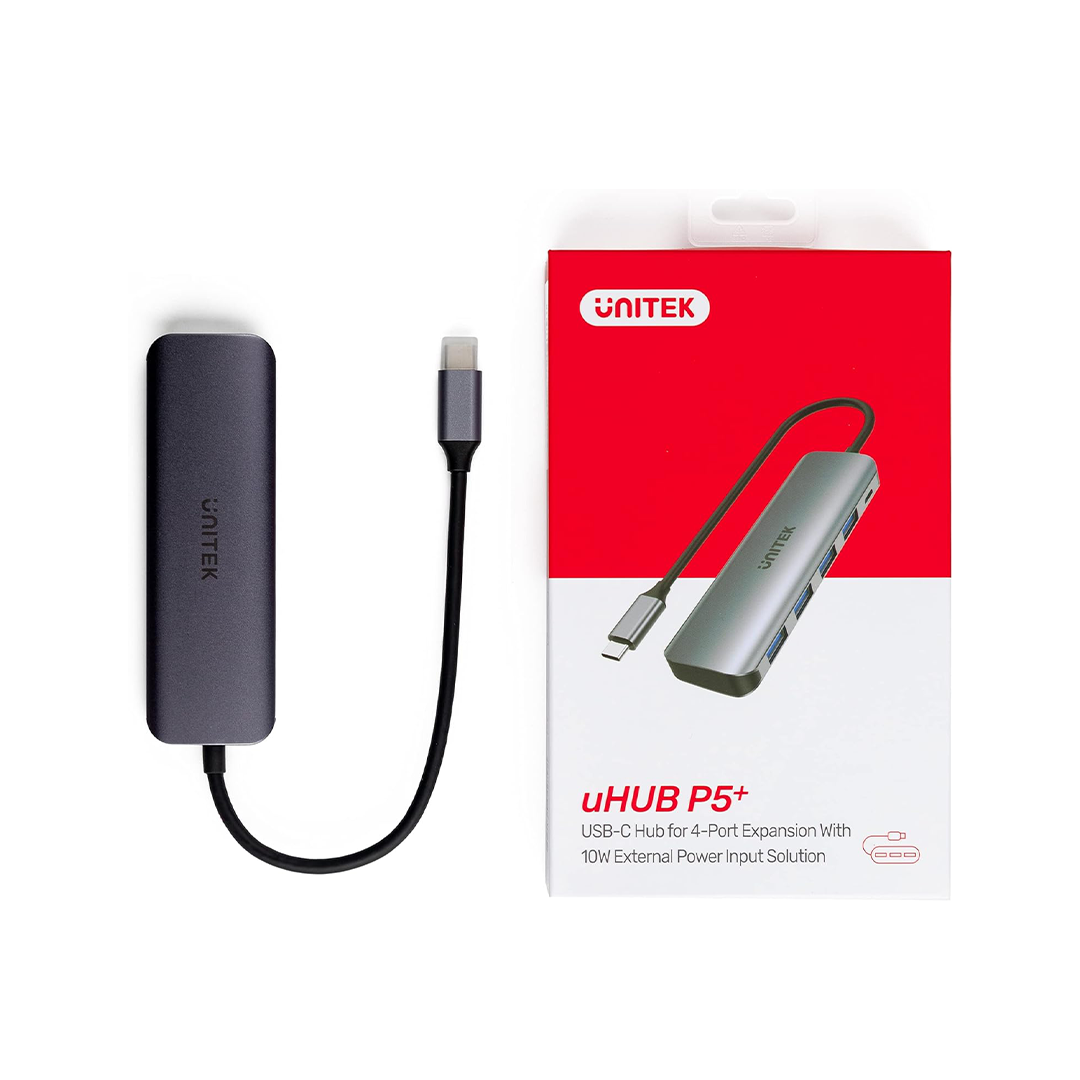 موزع Unitek H1107A uHUB P5+ مزود بـ 4 منافذ USB-C موزع Unitek H1107A uHUB P5+ مزود بـ 4 منافذ USB-C